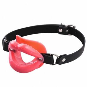 Erotic Fetish Rubber Lips O Ring Open Mouth BJ Gag